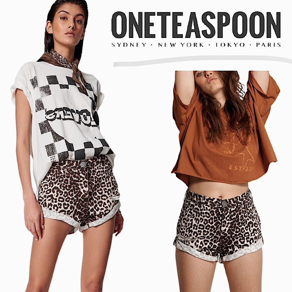 ONE Teaspoon Animal Print Bandits Shorts *NEW*